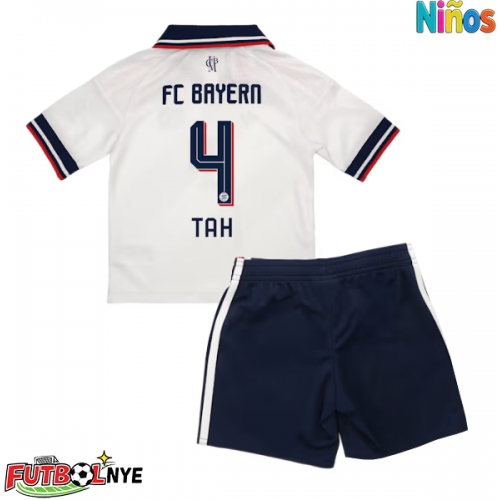 Camiseta Bayern Munich Jonathan Tah #4 Visitante Equipación para niños 2026-27 manga corta (+ pantalones cortos)